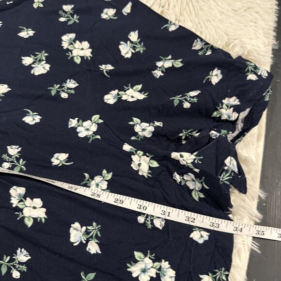 Old Navy womens NWT 4X blue floral Luxe tee short sleeve prairie boho timeless - Picture 9 of 13
